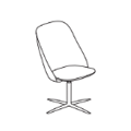 Visitor chair  PR1P21 Paralel