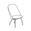Visitor chair  PR2P20 Paralel