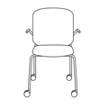 Visitor chair  HS 260 H 4N Hens
