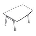 Conference table Prawy PLF14P OGI A