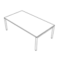 Conference table  CONF I LEG W2200 D1200 CS5040