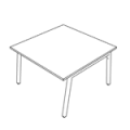 Conference table  CONF A LEG W1200 D1200 CS5040