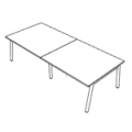 Conference table  CONF A LEG W2800 D1200 CS5040