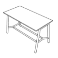 High table  CONF A LEG H W1800 D900  CS5040