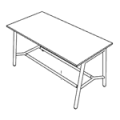 High table  CONF A LEG LWM H W2000 D1000 CS5040