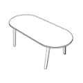 Conference table  OV W2000 D900 Levitate