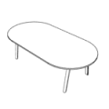 Conference table  OV W2400 D1200 Levitate