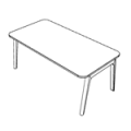 Conference table  RCR W1800 D900 Levitate
