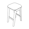 Bar stool  HOKER 1 Levitate