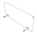 Desk accessories  PANEL UP I W1600 H660 Sileo