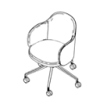 Revolving chair  FS KP 5R Flos