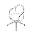 Revolving chair  FS KP 4R Flos