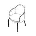 Visitor chair  FS KP 215 Flos