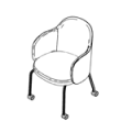 Visitor chair  FS KP 260 Flos