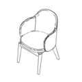Visitor chair  FSW KP 721 Flos