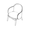 Armchair  FSW F 720 Flos