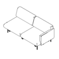 Sofa biurowa  FR 412 LR Fora