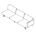 Sofa biurowa  FR 413 LR Fora