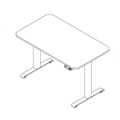 Desk Z zaokrąglonym blatem SKYL1-700R80 Sky