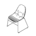 Visitor chair  FRAME CHAIR CFS-ROD UPH Tauko