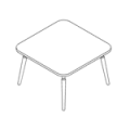 Stolik okolicznościowy  COFFEE TABLE LWM SQ Tauko