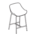 Bar stool  BL1P5H Baltic