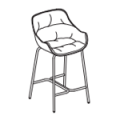 Bar stool  BL5P5H Baltic