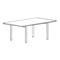 Conference table  ERS 134-2 Pluris