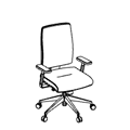 Revolving chair Corr white CJ 102 white Corr