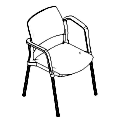 Visitor chair Kyos KY 220 1M Kyos
