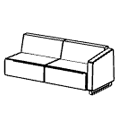 Sofa biurowa  VV 413 L Voo Voo