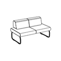 Sofa biurowa  LG 402 Legvan