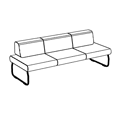 Sofa biurowa  LG 403 Legvan