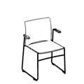 Krzesło dostawne Ariz Ariz 550V 2P Ariz
