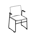 Krzesło dostawne Ariz Ariz 570V 2P Ariz