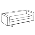 Office-Sofa  Cubby sofa 4N 3 chrom Cubby