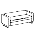 Sofa biurowa  Cubby sofa 2P 3 chrom Cubby