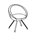 Visitor chair  Lobo fotel 4NP chrom Lobo