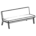 Sofa biurowa  Fin sofa 3 drewno - BRZOZA Fin