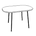 Table UNI UNI UN Q750 - Melamina Complementary