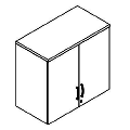 Schrank - nadstawka - DUN1D2 Kleiderschrank Duo Dekor