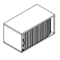 Szafa aktowa - nadstawka na kontener jednostronna - K1Z1 Type-A