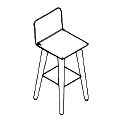 Visitor chair Hocker OT W H 4N Balwoo