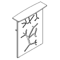 Akcesoria do biurka i panela dzielącego Panel recepcyjny PR 01 Duo-L