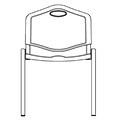 Krzesło dostawne ISO BLACK PLASTIC ISO BLACK PLASTIC Iso 