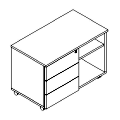 Pedestal - mobilny - lewy - KM2S3 R L Type-A