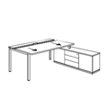 Desk Z szafką menagerską SPB S SPC 01 Spathio