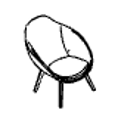 Visitor chair VIENI VE W 742 Social swing
