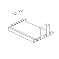 Akcesoria do biurka i panela dzielącego PULPIT Z PŁYTY do systemu POLO PU-5 Vega 