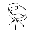 Krzesło dostawne  UFP7 Bazalto